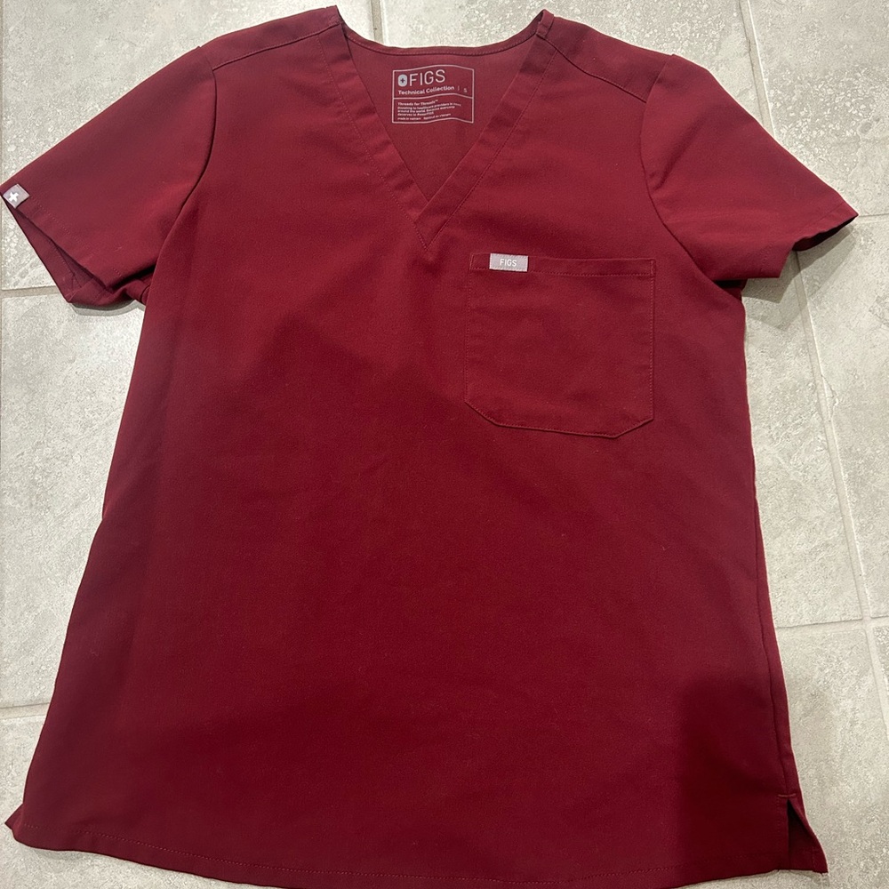 Figs Catarina Scrub Too Burgundy